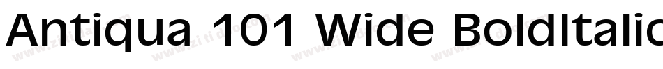 Antiqua 101 Wide BoldItalic字体转换